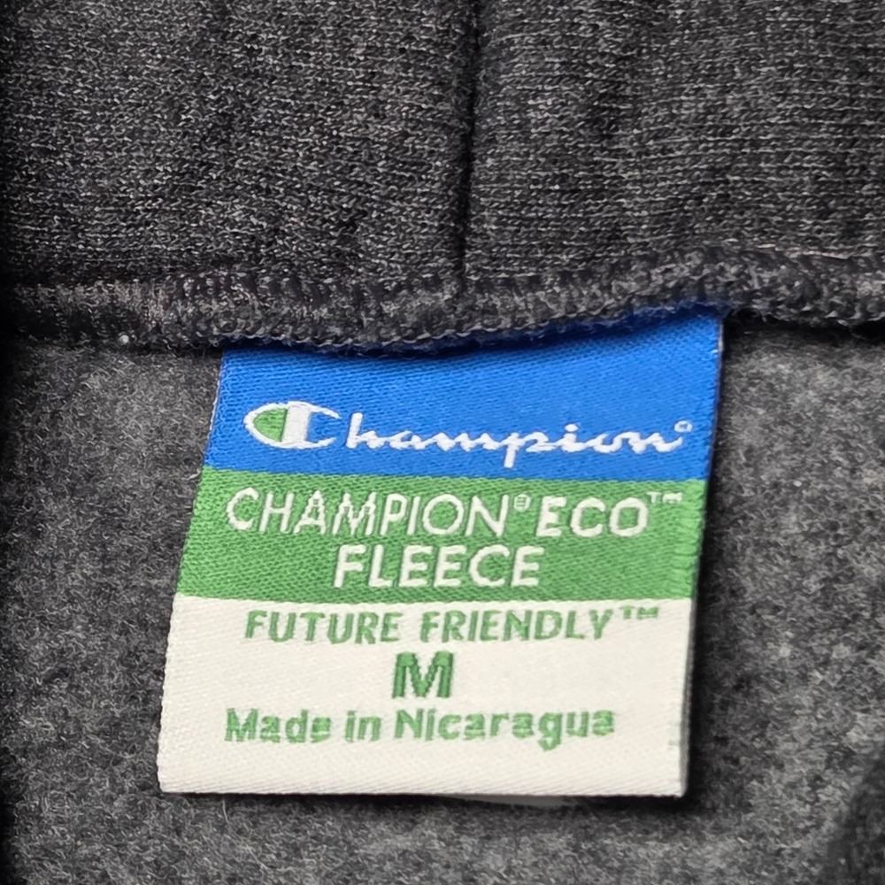 Penn State Hoodie Mens M Champion Eco Fleece Gray Embroidered Sweatshirt CS2071 - Picture 3 of 7